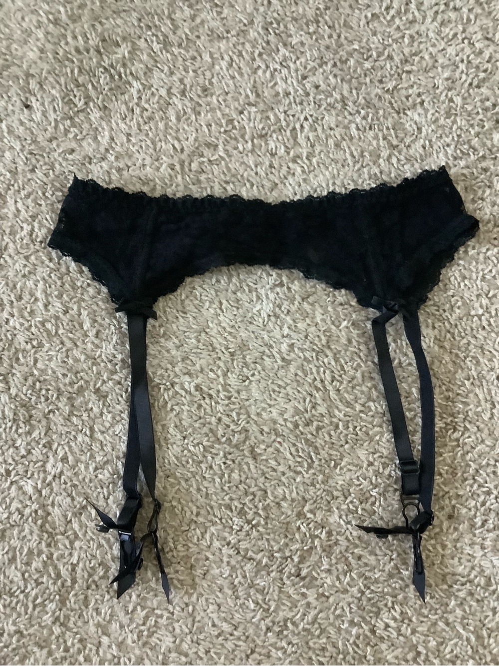Black Lace Garter Belt - Hanky Panky After Midnight